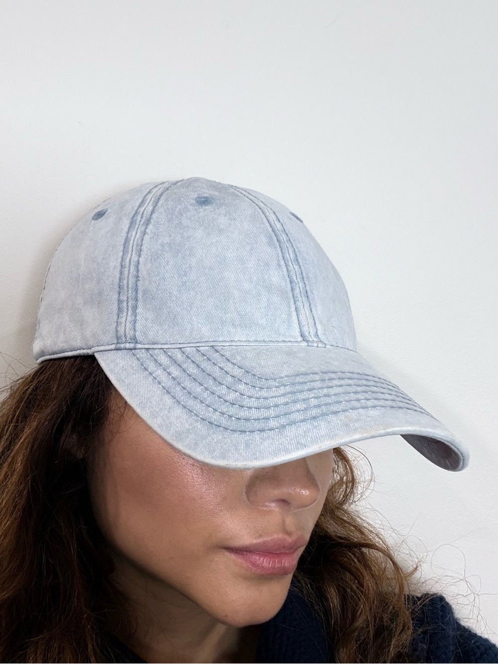 🔥Washed Light Blue Baseball Cap - Unbranded EUC🔥